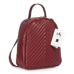 Rucsac dama din piele naturala DiAmanti Tommaso Rosso Scuro